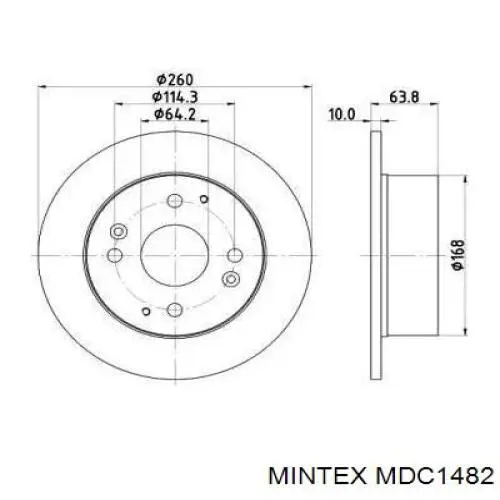 MDC1482 Mintex тормозные диски