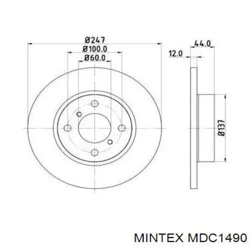 MDC1490 Mintex тормозные диски