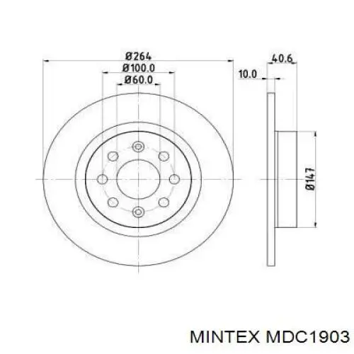 Тормозные диски MDC1903 Mintex