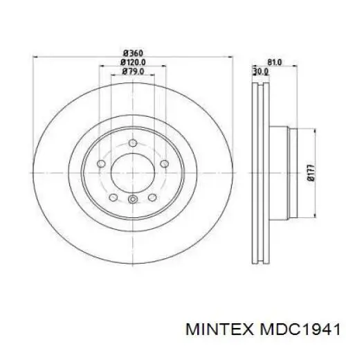MDC1941 Mintex тормозные диски