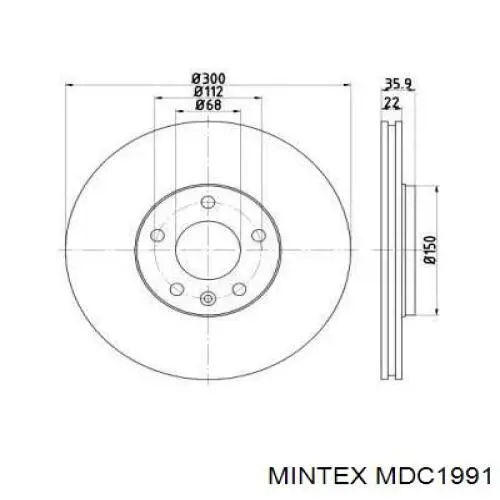 MDC1991 Mintex тормозные диски