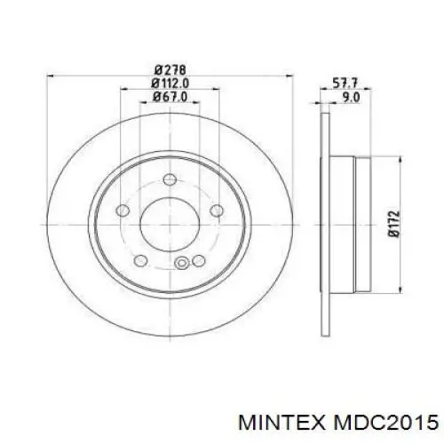 Тормозные диски MDC2015 Mintex