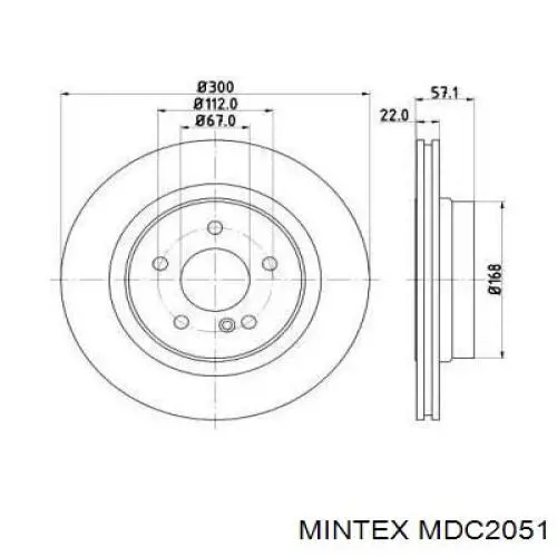 MDC2051 Mintex тормозные диски