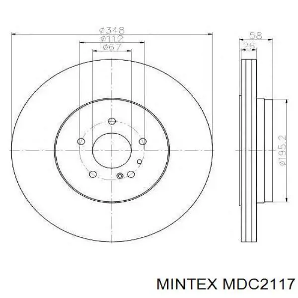 Задний дисковый тормоз Mercedes 2204231012