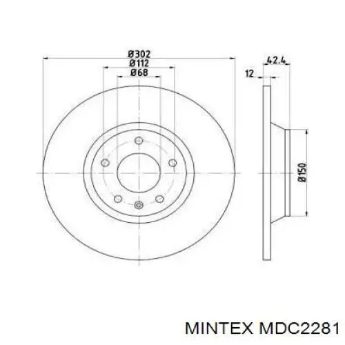 MDC2281 Mintex тормозные диски