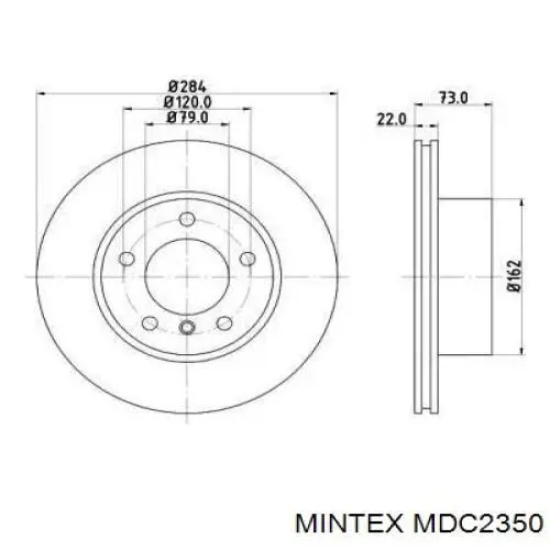 MDC2350 Mintex диск тормозной передний