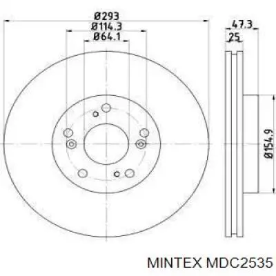 MDC2535 Mintex тормозные диски