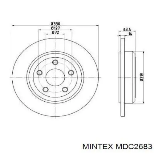 MDC2683 Mintex тормозные диски