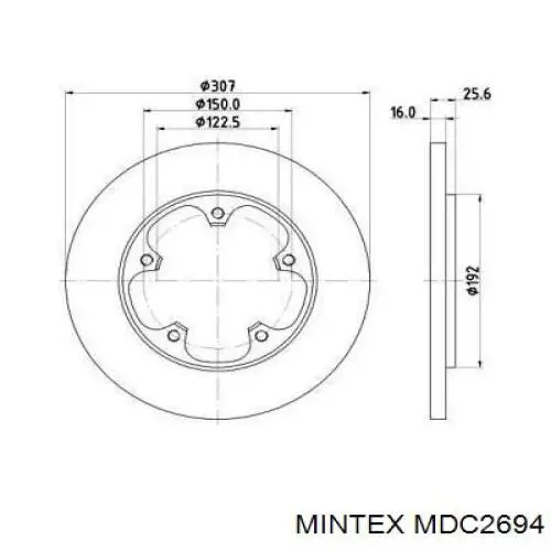 Тормозные диски MDC2694 Mintex