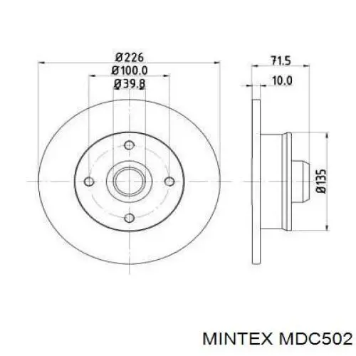 MDC502 Mintex тормозные диски