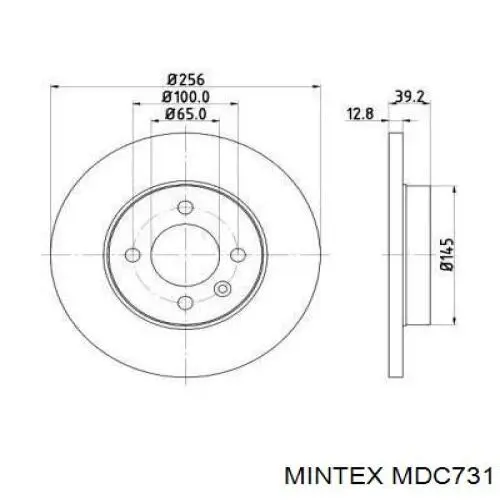 MDC731 Mintex диск тормозной передний