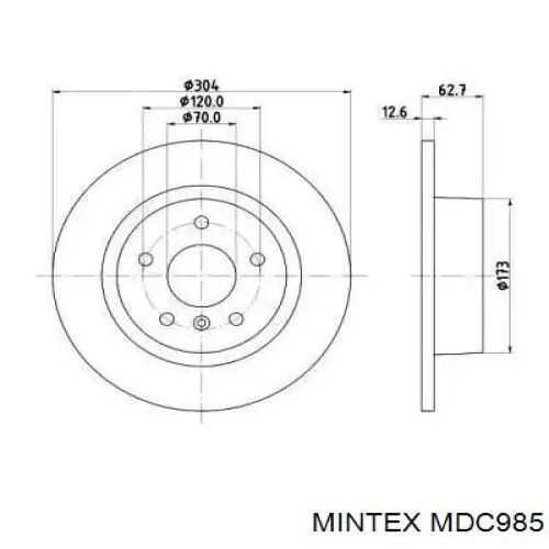 Тормозные диски MDC985 Mintex