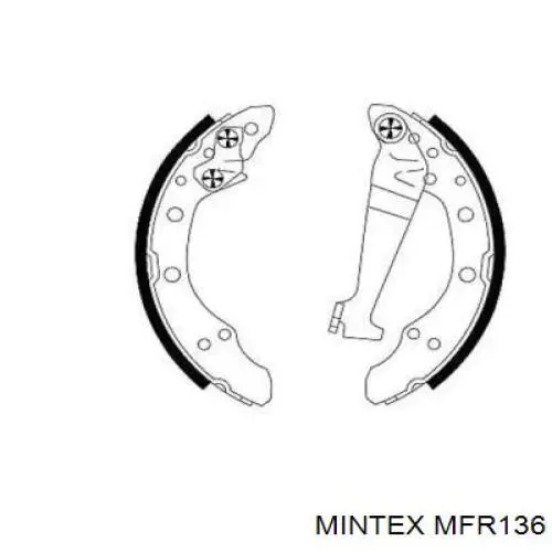 MFR136 Mintex колодки тормозные задние барабанные