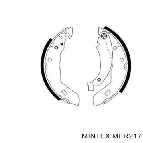 Колодки тормозные задние барабанные Mintex MFR217