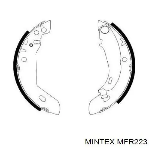 MFR223 Mintex задние барабанные колодки