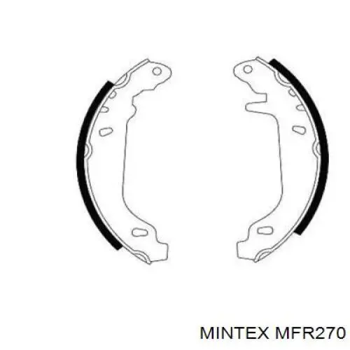 MFR270 Mintex колодки тормозные задние барабанные