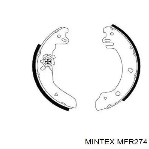 Задние барабанные колодки MFR274 Mintex