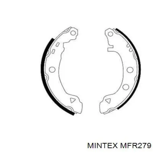 MFR279 Mintex колодки тормозные задние барабанные