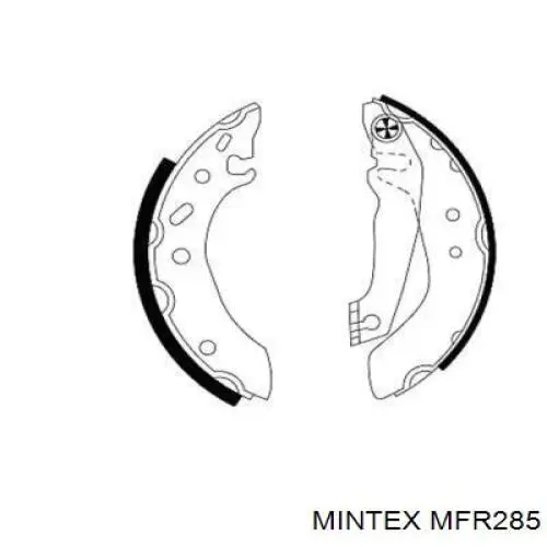 MFR285 Mintex колодки тормозные задние барабанные