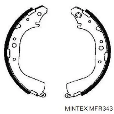 Колодки тормозные задние барабанные Mintex MFR343