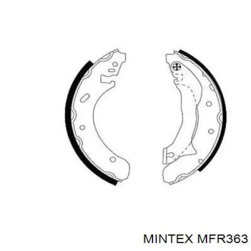 Колодки тормозные задние барабанные Mintex MFR363