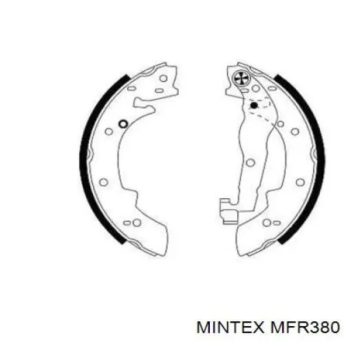 MFR380 Mintex колодки тормозные задние барабанные