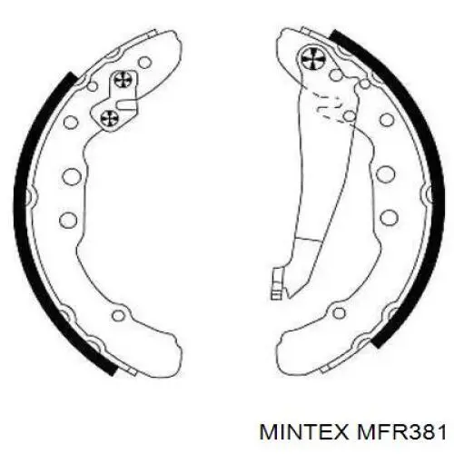 Колодки тормозные задние барабанные Mintex MFR381