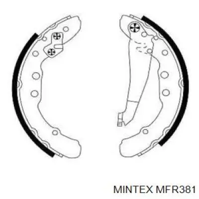 Купить MFR381 Mintex Задние барабанные тормозные колодки