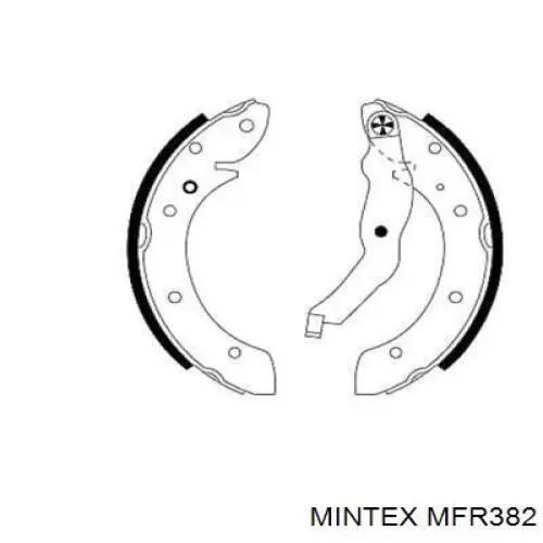 MFR382 Mintex колодки тормозные задние барабанные