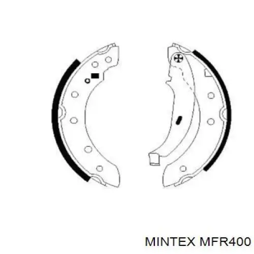 Колодки тормозные задние барабанные Mintex MFR400