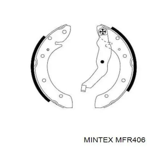 Колодки тормозные задние барабанные Mintex MFR406