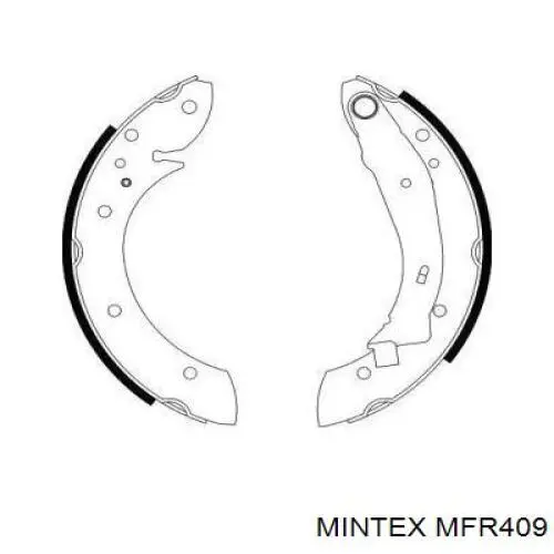 Колодки тормозные задние барабанные Mintex MFR409