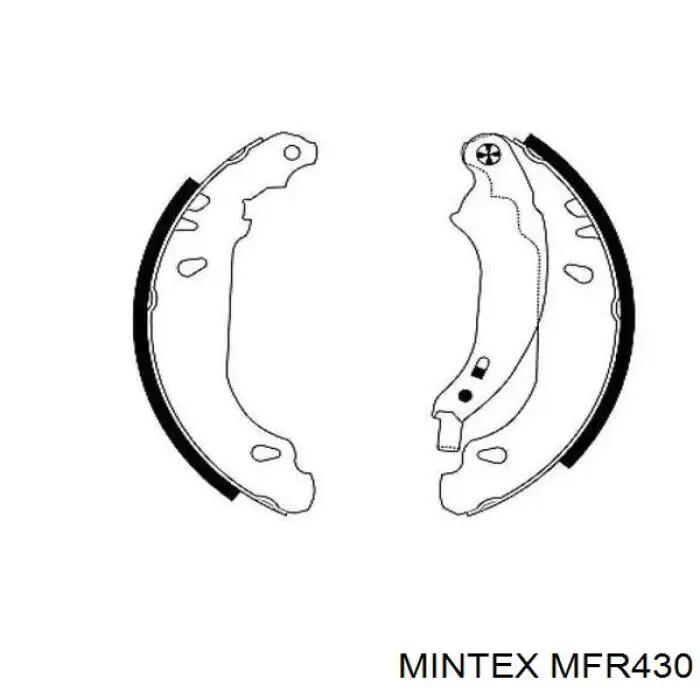 Колодки тормозные задние барабанные Mintex MFR430