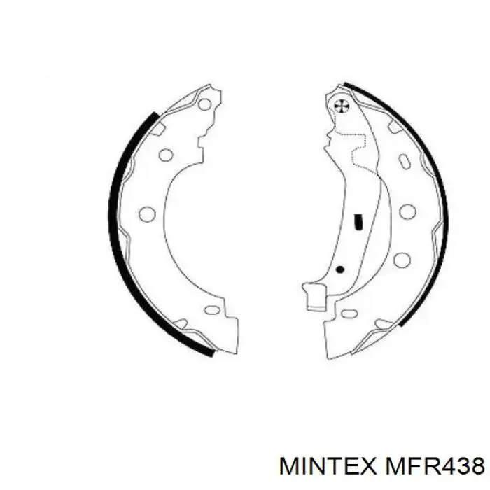 MFR438 Mintex колодки тормозные задние барабанные