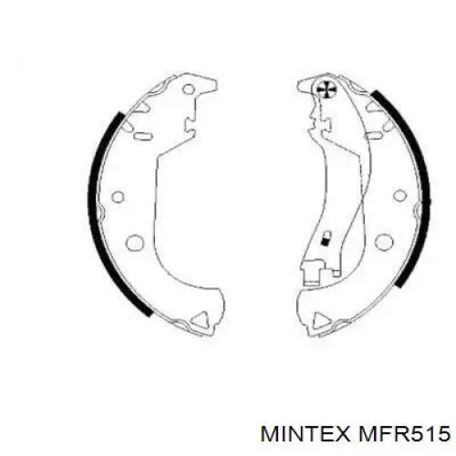 MFR515 Mintex колодки тормозные задние барабанные
