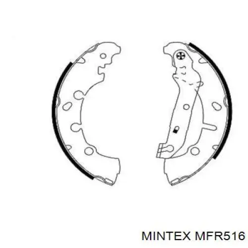 MFR516 Mintex колодки тормозные задние барабанные