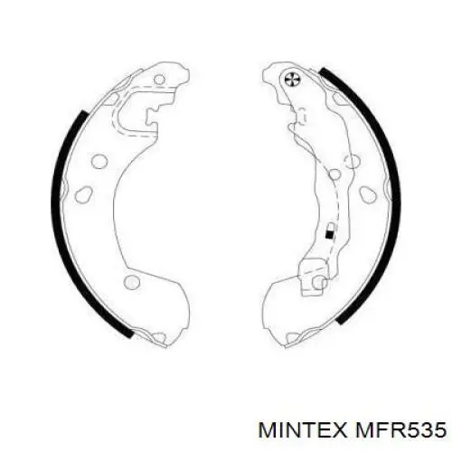 Колодки тормозные задние барабанные Mintex MFR535