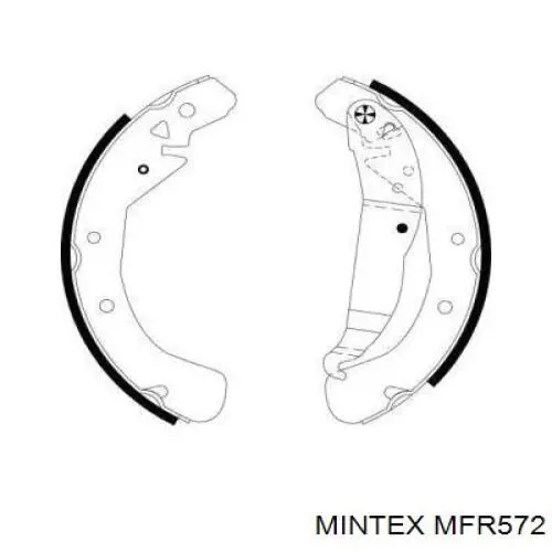 Колодки тормозные задние барабанные Mintex MFR572