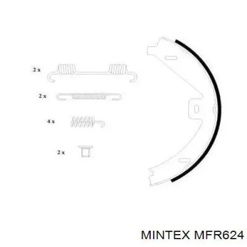 Колодки ручника MFR624 Mintex