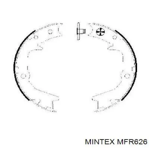 MFR626 Mintex задние барабанные колодки