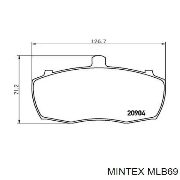 Передние тормозные колодки MLB69 Mintex