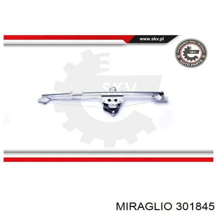 Механизм стеклоподъемника водительской двери Miraglio 301845 цена, от 43.38 USD