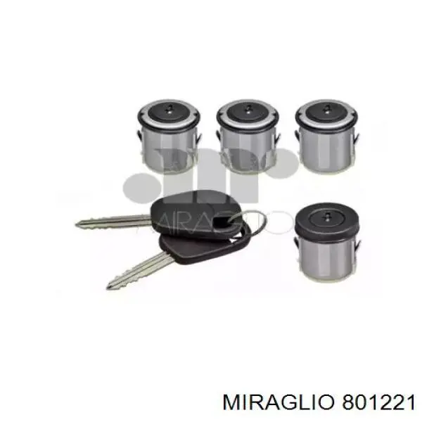 801221 Miraglio замок дверей и зажигания с ключами, комплект