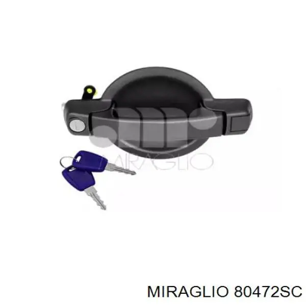 Ручка двери боковой/сдвижной, наружная правая Miraglio 80472SC цена, от 39.88 USD