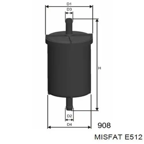 E512 Misfat топливный фильтр