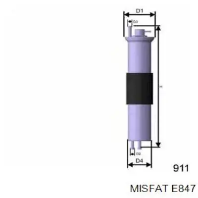 E847 Misfat топливный фильтр