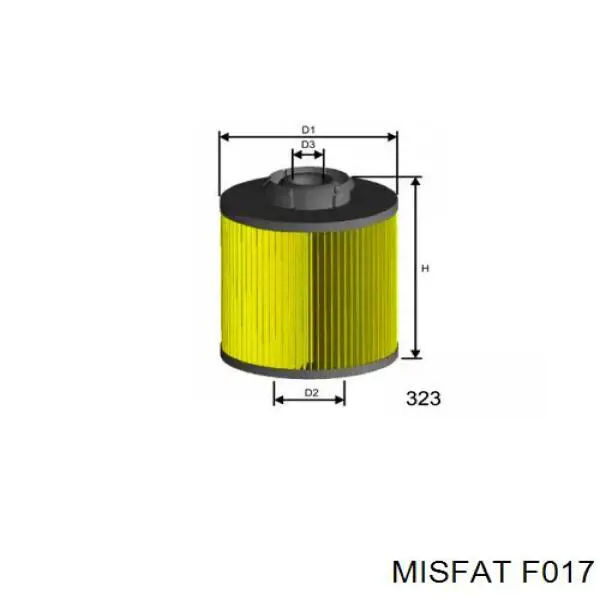 F017 Misfat топливный фильтр