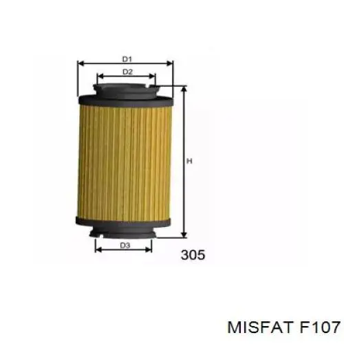 F107 Misfat топливный фильтр