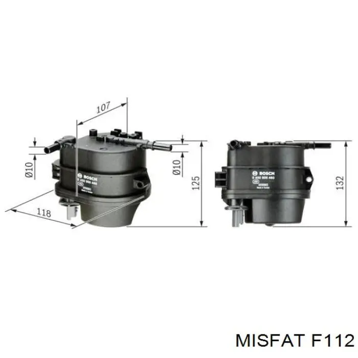 Купить F112 Misfat Фильтр-отстойник топлива грубой очистки