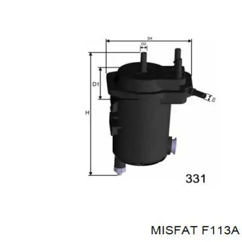 F113A Misfat топливный фильтр